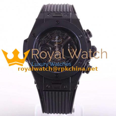 Replica Hublot Big Bang Unico All Black Sapphire 411.JB.4901.RT N Ceramic Skeleton Dial Swiss HUB1242