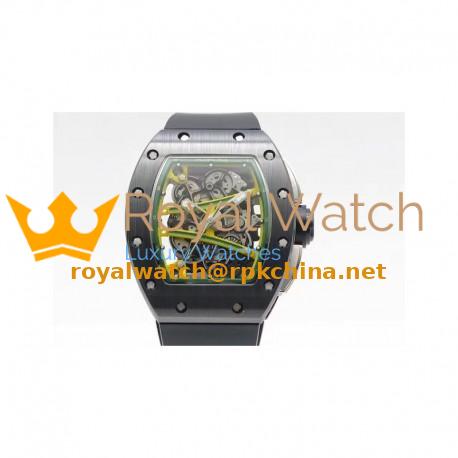 Replica Richard Mille RM59-01M Black Ceramic Green Skeleton Dial M8215
