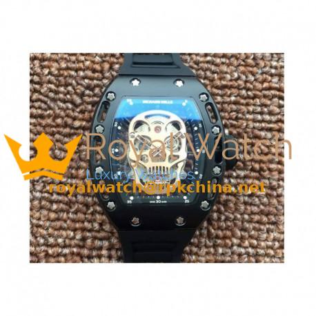 Replica Richard Mille RM052 PVD Rose Gold Skull Dial M6T51
