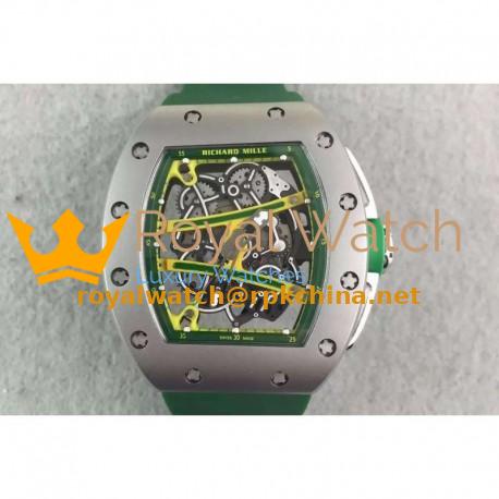Replica Richard Mille RM61 Titanium Green Skeleton Dial M9015