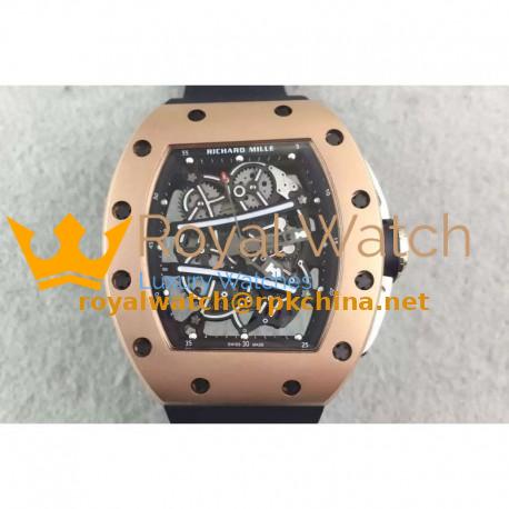 Replica Richard Mille RM61 Rose Gold Skeleton Dial M9015
