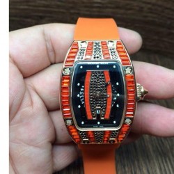 RM007 Ladies RG Orange Diamonds Dial M6T51