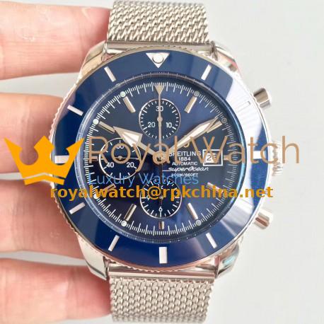 Replica Breitling Superocean Heritage II Chronograph 46 A1332024/C817/152A N Stainless Steel Blue Dial Swiss 7750