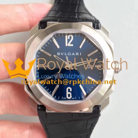 Replica Bvlgari Octo Solotempo 101964 JL Stainless Steel Blue Dial Swiss BVL193