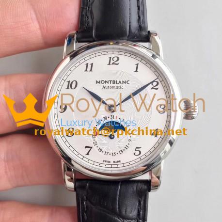 Replica Montblanc Star Legacy Moonphase 42MM U0116508 N Stainless Steel White Dial Swiss MB 24.19