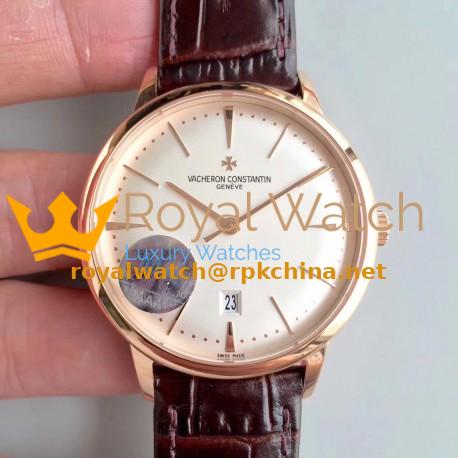 Replica Vacheron Constantin Patrimony 85180/000R-9248 MK Rose Gold White Dial Swiss 2450 Q6