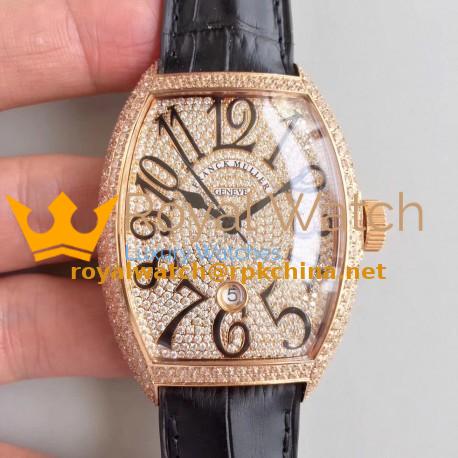 Replica Franck Muller 8880 SC DT FM Rose Gold & Diamonds Diamond Dial M8215