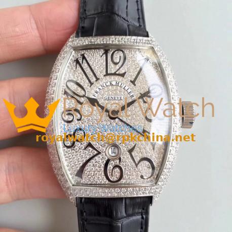 Replica Franck Muller 7880 SC DT FM Stainless Steel & Diamonds Diamond Dial M8215