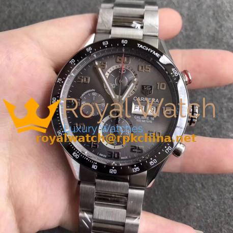 Replica Tag Heuer Carrera Calibre 1887 Day-Date 43MM HBB V6 Stainless Steel Anthracite Dial Swiss Calibre 1887