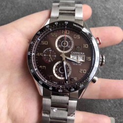 Carrera Calibre 1887 Day-Date 43mm HBB V6F SS Chocolate Dial Swiss Calibre 1887