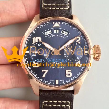 Replica IWC Big Pilot Annual Calendar Edition 150 Years IW502708 N Rose Gold Blue Dial Swiss 52850