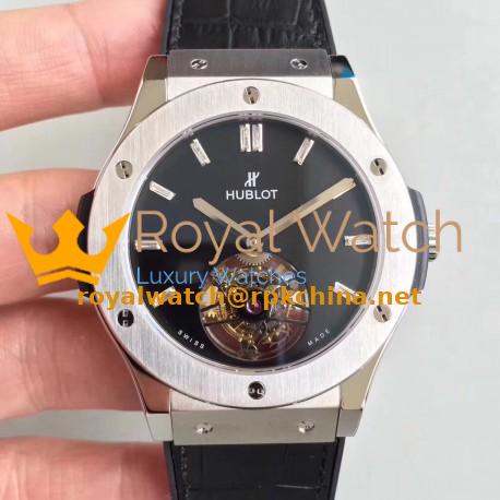 Replica Hublot Classic Fusion Tourbillon Night Out 505.CS.1270.VR TF Stainless Steel Black Dial Swiss HUB6011