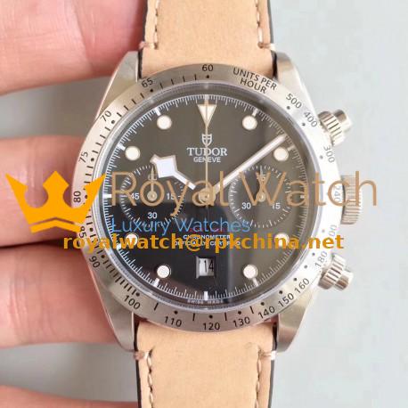 Replica Tudor Heritage Black Bay Chrono 2018 79350-0002 N Stainless Steel Black Dial Swiss 7750