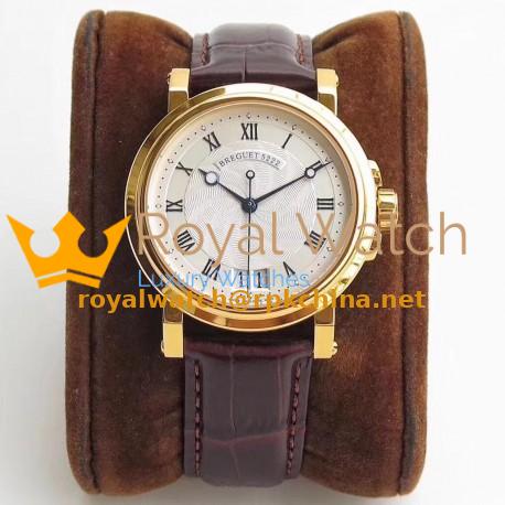 Replica Breguet Marine Big Date 5817 5817BA/12/9V8 ZF Yellow Gold Silver Dial Swiss 517GG