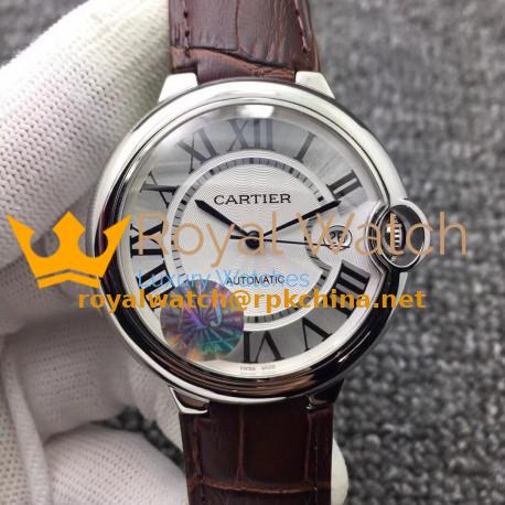 Replica Ballon Bleu De Cartier 42MM W6901351 AJ Stainless Steel Silver Dial Swiss 2824-2