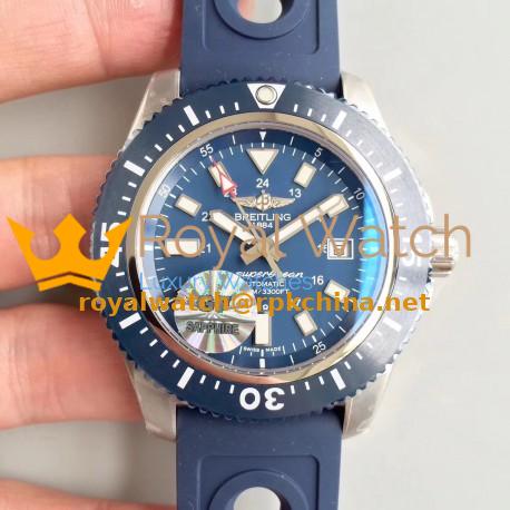 Replica Breitling Superocean II 44MM A17392D8/C910/228S/A20SS.1 GF Stainless Steel Blue Dial Swiss 2824-2