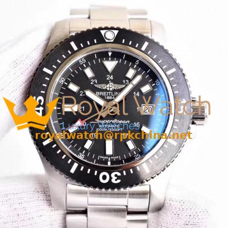 Replica Breitling Superocean 44 Special Y1739310/BF45/162A GF Stainless Steel Black Dial Swiss 2824-2