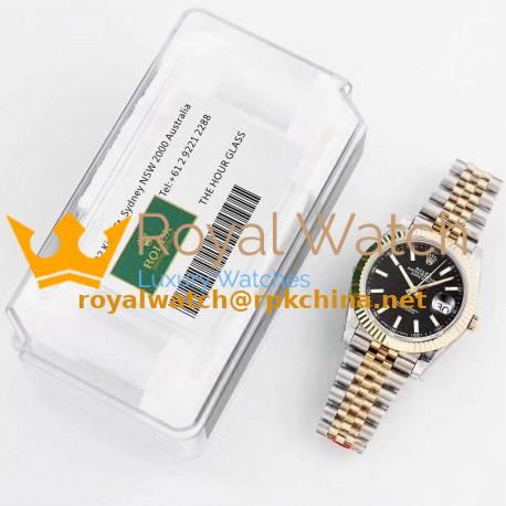 Replica Rolex Datejust II 116333 41MM GM Stainless Steel & Yellow Gold Black Dial Swiss 3235