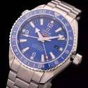 Replica Omega Seamaster Planet Ocean GMT Stainless Steel Blue Dial Swiss 8605