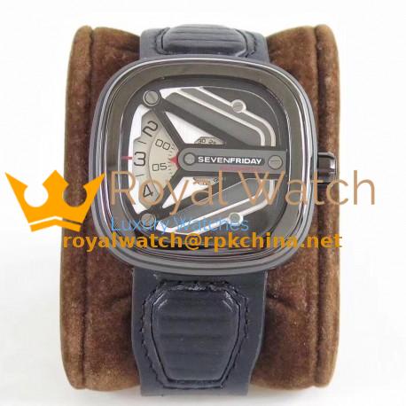 Replica SevenFriday M3/01 Spaceship N PVD Black Dial Miyota 82S5