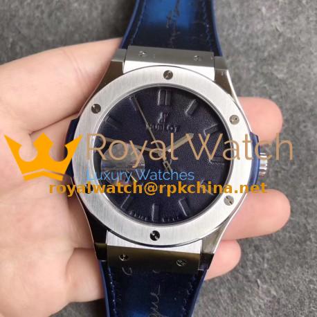 Replica Hublot Classic Fusion Berluti Scritto 511.NX.050B.VR.BER16 SR V2 Stainless Steel Blue Leather Dial Swiss HUB1100