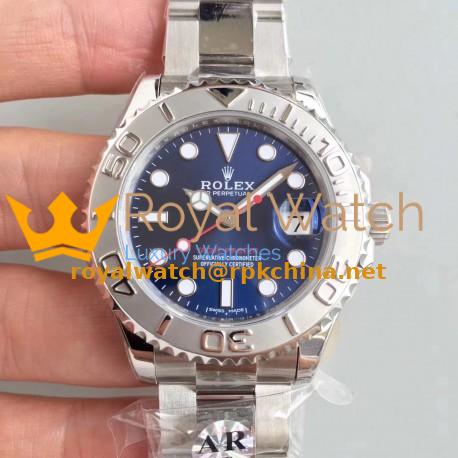 Replica Rolex Yacht-Master 37 268622 AR Stainless Steel 904L Blue Dial Swiss 2824-2