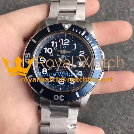 Replica Breitling Superocean II 44MM A17392D8/C910-162A GF Stainless Steel Blue Dial Swiss 2824-2