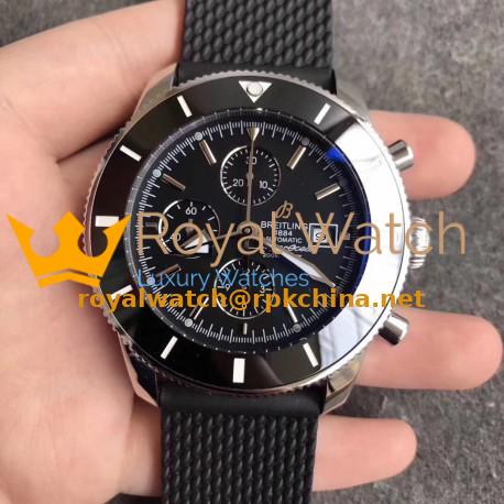 Replica Breitling Superocean Heritage II Chronograph 46 A1332024 N Stainless Steel Black Dial Swiss 7750
