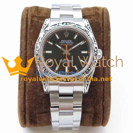 Replica Rolex Milgauss 116400GV GG Stainless Steel Black Dial Swiss 2836-2