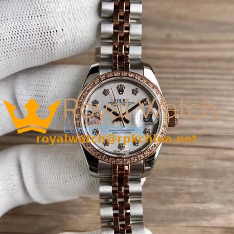 Replica Rolex Lady Datejust 28 279381RBR 28MM WF Stainless Steel & Rose Gold Mother Of Pearl Dial Swiss 2671