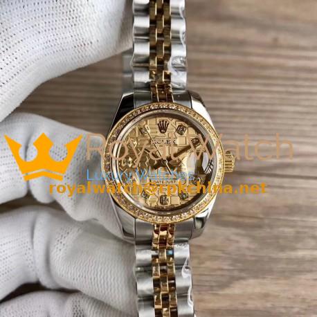 Replica Rolex Lady Datejust 28 279383BR 28MM WF Stainless Steel & Yellow Gold Rolex Dial Swiss 2671