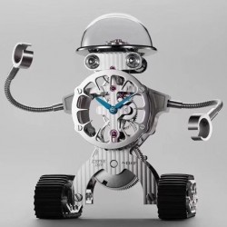 Sherman Happy Robot Clock Limited Edition ZF SS Grey Skeleton Dial Swiss Custom L'Epee Tourbillon