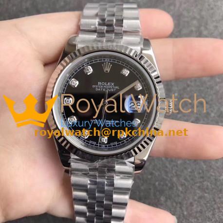 Replica Rolex Datejust II 126334 41MM N Stainless Steel Black Dial Swiss 3235