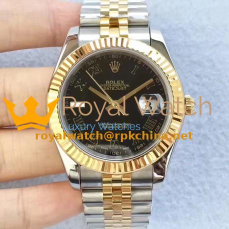 Replica Rolex Datejust II 126333 41MM N Stainless Steel & Yellow Gold Black Dial Swiss 2836-2