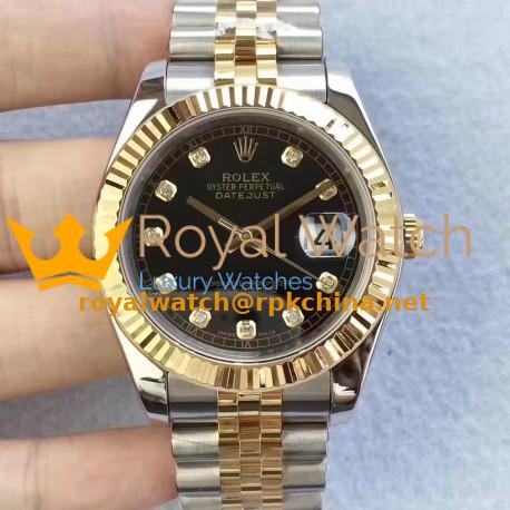 Replica Rolex Datejust II 126333 41MM N Stainless Steel & Yellow Gold Black Dial Swiss 2836-2