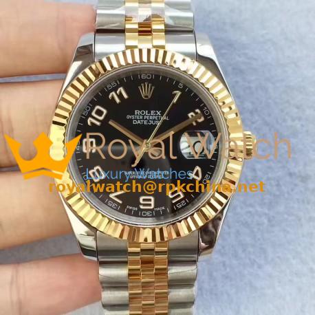 Replica Rolex Datejust II 126333 41MM N Stainless Steel & Yellow Gold Black Dial Swiss 2836-2