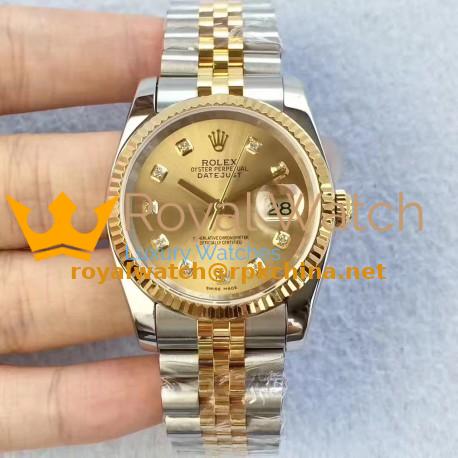 Replica Rolex Datejust II 126333 41MM N Stainless Steel & Yellow Gold Champagne Dial Swiss 2836-2