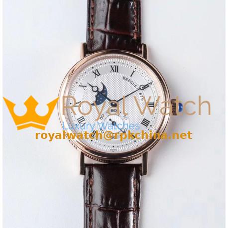 Replica Breguet Classique Moonphase 4396 GXG Rose Gold Silver Dial Swiss 5165R