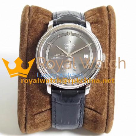 Replica Omega De Ville Prestige Co-Axial Power Reserve 424.13.40.21.06.001 TW Stainless Steel Grey Dial Swiss 2824-2