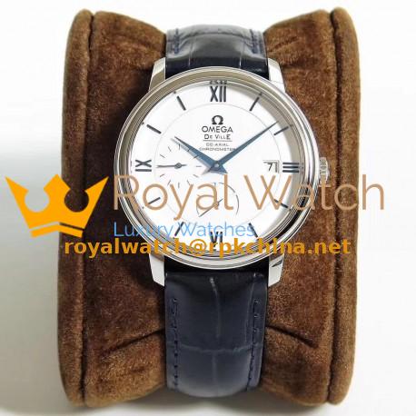 Replica Omega De Ville Prestige Co-Axial Power Reserve 424.53.40.21.04.001 TW Stainless Steel White Dial Swiss 2824-2
