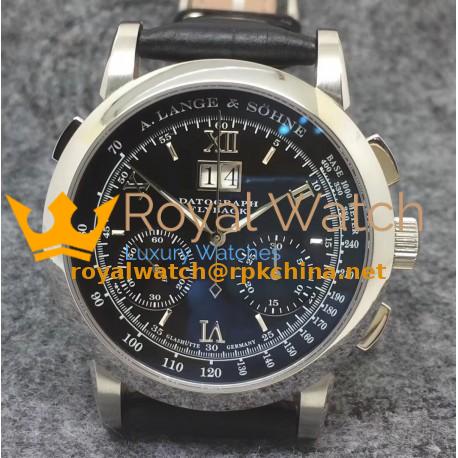 Replica A. Lange & Sohne Datograph Flyback BM Stainless Steel Black Dial Swiss Lemania