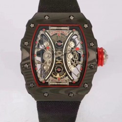 RM53-01 Tourbillon Pablo Mac Donough KVF Forged Carbon Skeleton Red Dial M9015