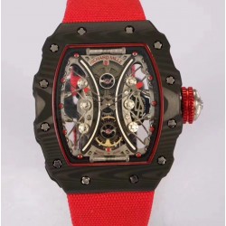 RM53-01 Tourbillon Pablo Mac Donough KVF Forged Carbon Skeleton Red Dial M9015
