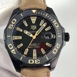Aquaracer Calibre 5 WAY208C.FC6383 HBB V6F PVD Black Dial Swiss 2824