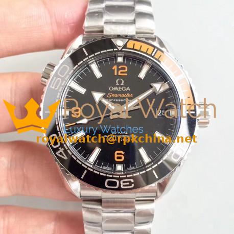 Replica Omega Seamaster Planet Ocean 600M 215.90.44.21.99.001 43.5MM 3S Stainless Steel Black Dial Swiss 8900
