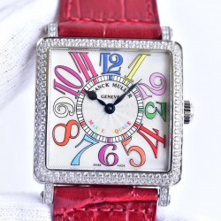 Master Square Ladies 6002 M QZ D  GF SS & Diamonds White Dial Swiss Quartz
