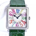 Replica Franck Muller Master Square Ladies 6002 M QZ D GF Stainless Steel & Diamonds White Dial Swiss Quartz