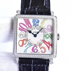 Master Square Ladies 6002 M QZ D  GF SS & Diamonds White Dial Swiss Quartz