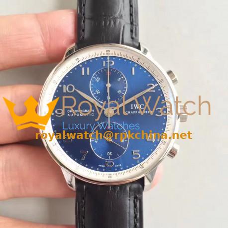 Replica IWC Portugieser Chronograph Laureus Sport for Good Foundation IW371432 ZF Stainless Steel Blue Dial Swiss 7750