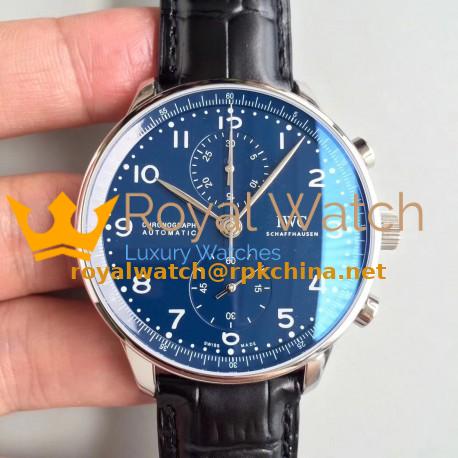 Replica IWC Portugieser Chronograph Edition 150 Years IW371601 YL Stainless Steel Blue Dial Swiss 69355
